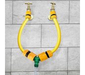 Conector de manguera de grifo mezclador, mezcle fácilmente agua caliente y fría, conector rápido del extremo de la manguera, conector de grifo rosc...