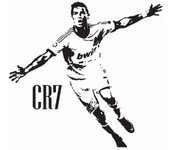 Ronaldo Football Star Room Vinilos de pared 63x65cm/
