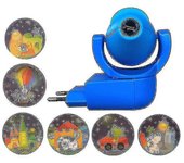 Proyector Led Star Luna Animal Proyector Sensor Euro Plug Luz nocturna para el dormitorio de los niños Azul
