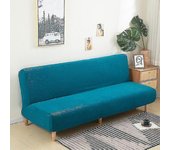 Sofá cama grande sin brazos Funda de sofá Cubierta de sofá sin reposabrazos Estiramiento plegable Futón Cubierta elástica a prueba de polvo extraíb...
