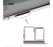 gzPuluz Bandeja de tarjeta SIM + bandeja de tarjeta Micro SD para LG G6 Oro