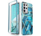 Estuche lason Cosmo Series para Samsung Galaxy S21 Ultra 5G, estuche protector delgado de cuerpo completo con estilo sin pantalla incorporada