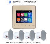 Unbrand Amplificador de pared Bluetooth con pantalla de 2,8", altavoz estéreo de techo de 2 x 15 W, radio FM, salida de video 720P B