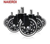 Ruedas giratorias de goma Ruedas giratorias Silla de oficina Ruedas giratorias Reemplazo 60kg Soft Safe Rollerblade Style Caster 11mm