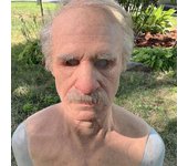 Cosplay Carnavales Bald Old Man Face Mask Party Prop Adulto Viejo D