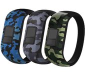 Wjiaer para Garmin Vivofit jr / jr 2/3 bandas, correas de reloj de repuesto elásticas de silicona para niños niños niñas pequeño grande (sin rastre...