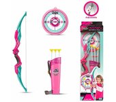 TechKidz Kit de tiro con arco 4 en 1 - Modelo Everdeen, Azul / Rosa