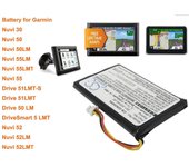 Batería de 1100mAh para Garmin Drive 50 LM 51LMT 5 LMT Nuvi 30 Nuvi 50 50LM Nuvi 55 55LM 55LMT 52LM 52LMT