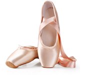 Zapatos planos de ballet para mujeres Zapatos con cordones Zapatos de punta de satén Regalo para amantes del baile de ballet 43
