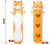 Mewaii Juguete de peluche largo para gatos Almohada corporal kawaii Muñeca de peluche suave, cómoda y agradable para la piel para adultos, niños, n...