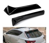 1 par de alerón lateral de la ventana trasera negra brillante para el asiento Leone 5F FR MK3 MK35 2013-2022 Styling Auto Canards Splitter