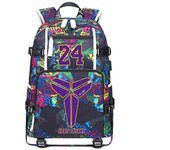 Kobe Bryant 24 Mochila Escolar de Lona Mochila Mochila de Libros para Estudiantes Mochila Causl para Niñas Niños