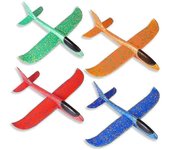 4 paquete de juguetes de avión, 18.9 "espuma planeador avión, lanzamiento manual, divertido avión