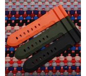 Correa de reloj de 24/26 mm para accesorios de reloj con correa de caucho suave Panerai Pam111 24mm Negro
