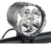 Luces de bicicleta, 6000 lúmenes 5 Led luz de bicicleta, luz frontal de bicicleta de montaña impermeable con batería recargable, 3 modos luces de b...