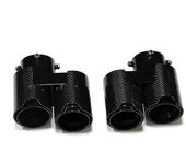 Exquisito tubo de escapePunta de escape de fibra de carbono cuádruple para BMW G05 X5 G06 X6 G07 X7 2019+ Sistema de tubo de escape de punta de sil...