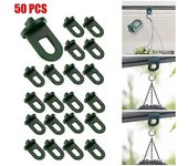 Juego de 50 clips para invernadero con sujeción extra fuerte y ojales: el mejor enrejado y el mejor soporte para plantas para su invernadero