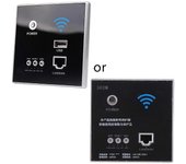 300Mbps 220V Repetidor WIFI inalámbrico inteligente Extensor Enchufe de enrutador integrado en la pared Negro