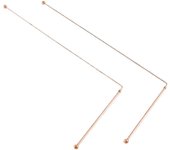 Varillas de radiestesia de cobre - 99.9% Cobre puro 2pcs Varillas de adivinación Energía Agua Detector de brujas