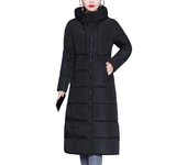 Chaqueta de invierno para mujeres chaqueta casual larga con cremallera exterior chaqueta de globo adecuada para el desgaste de reunión de amigos Ne...
