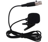 Micrófono de condensador de 4 pines con clip de corbata de solapa profesional para petaca XLR de 4 pines Negro
