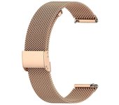 Para Huawei GT2 Correa de muñeca de acero inoxidable de 42 mm Oro de Rose