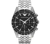 Emporio Armani Ar5988 último mens Silver Tazio Chronograph Watch Plata One Size