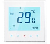 BHT-1000GB Calefacción eléctrica por suelo radiante Termostato inteligente Pantalla táctil Panel controlador de temperatura - Blanco Multicolor White