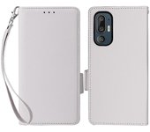 Funda de teléfono para fundas de cuero HTC U24 Pro 5G Blanco