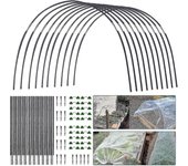 aros de jardín para redes, marco de invernadero de aros de jardín, marco de invernadero aros de jardín, kit de casa de aro de invernadero de bricol...