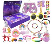Calendario de Adviento Unicornio para Niñas 2023 Navidad, Calendario de Adviento para Niños Belleza Niñas, Regalos De Novedad De 24 Días, Regalo Pa...