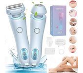 Maquinilla de afeitar Silk Guide Pro, Maquinilla de afeitar eléctrica resistente al agua para mujer, Afeitadora Silk Glide Pro 2 en 1 para un afeit...