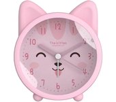 Reloj despertador de perro / gato de animales lindos para niños Reloj despertador silencioso de cabecera de escritorio sin tictac para niños