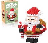Linkrunning Bloques de construcción navideños compatibles con Lego, microbloques navideños, juguetes nuevos apilables, caja de regalo para fiestas,...