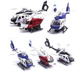 Remorui Avión de helicóptero de policía realista tirar hacia atrás modelo de música LED colección de juguetes para niños Negro