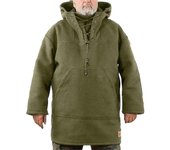 Chaqueta de ocio para hombre de invierno Abrigo pesado de lana con capucha y sudadera Verde L