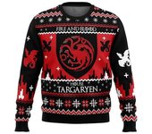 Otoño e invierno Juego de Tronos Se Acerca La Navidad Feo Suéter De Navidad Regalo Papá Noel Jersey Hombres 3D Sudadera Tops EL0184 XL