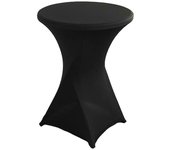 Cocktail Table Cover Solid Color Design High Elastic Oil-Proof Universal Fit Simple Installation Round High Top Table Cloth