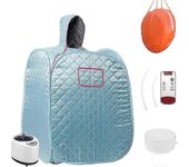 LN-Portable Steam Home Sauna - Sauna de vapor plegable con vaporera de 2L, manguera de vapor, kit de hierbas y control remoto