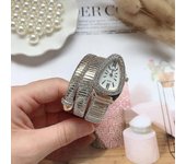 Reloj Serpiente de Mujer Pulsera de Cuarzo Moda Oro Relojes de Damas Reloj Reloj Mujer Montre Femme Relogio Luxury Ladies Wristwatch oro blanco