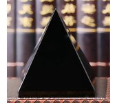 Pirámide curativa de obsidiana negra Adornos de piedra de cristal natural Calma antiestrés Energía de poder de obsidiana pura para la sala de estar