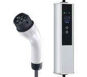 Succebuy Cargador portátil para vehículos eléctricos tipo 2, 32 A 7,36 kW/22 kW, cargador de coche para vehículos eléctricos con cable de carga de ...