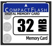 Tarjeta de memoria flash compacta de 32 MB para cámara, máquina publicitaria Whiteblue