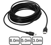 10 pies para PS3 Cable USB Mando de carga Cable de carga para 3 DualShock inalámbrico CECHZC2U Joystick Sincronización de datos Negro
