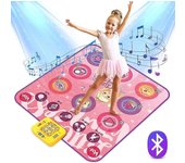Alfombra de baile, juguete de juguete de baile para niños de 3 a 12 años, niñas, niños, almohadilla de baile con Bluetooth inalámbrico,