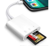 Lector de tarjetas SD para iPhone, iPad, cámara de juego Oyuiasle Trail, lector de tarjetas SD, visor, adaptador de lector de tarjetas de memoria c...