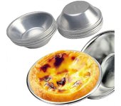Generic Molde de tarta de huevo, 10 piezas de molde de hojalata de tarta de huevo espesa, molde de tarta de huevo estilo pastel antiadherente reuti...