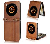 Para ZTE nubia Flip 5G/Libero Flip A304ZT Funda para tarjeta Funda de teléfono de cuero con cordón Multicolor Style A
