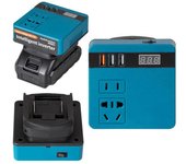 Inversor de batería de litio de 120 W Inversor de batería multifunción de herramientas de litio Inversor de batería de 21 V a 220 VCA Inversor de d...
