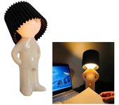 Un pequeño hombre tímido Lámpara creativa, Lámpara creativa en el estilo de Little Boy Negro